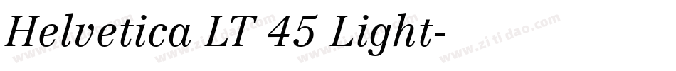 Helvetica LT 45 Light字体转换